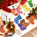 10 Pcs Christmas Toys Magnetic Color Sorting Set, Educational Xmas Stocking Whiteboard Fridge Magnets, Colors Matching Games Sensory Toys for Toddlers Kids Preschool Learning Activities