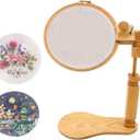 Rotated Embroidery Frame Stand, Wooden Embroidery Frame Rotatable Hoop, for Most Size Art Craft Handy Sewing Christmas Decorations of Hoops (1)