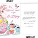 4 x Best Friend Birthday Card for Women, Funny Birthday Cards for Friend Sister Bestie, Cute Bday Gifts for Mom