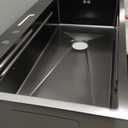 Kitchen Sink Double Waterfall Sink With LED Display With Cup Washer, Soap Dispenser, Waterfall Mixer, Worktop Controller, Etc. Workstation Kitchen Sink (Gun Grey, 35.4 * 19.7 * 8.7 IN)