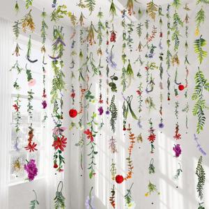 Suncalla 12 Pcs 70.8 ft Flower Garlands Hanging Artificial Wildflower Vine Decor from Ceiling Floating Floral Backdrop Silk Fake Flower Garland for Wedding Home Garden Wall Arch(Wildflower)