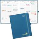 POPRUN 2026-2027 Academic Planner, Large Size 8.5" x 10.5", Weekly and Monthly Calendar, July 2026 to June 2027, Hardcover Appointment Book with Vertical Layout, Hourly Time Slots, Monthly Tabs - Night Sky Blue