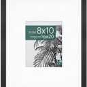 MCS Studio Gallery 16x20 Matted Photo Frame with 8x10 Picture Display, Black Woodgrain Vertical & Horizontal Wall Hanging Large Picture Frame for Photos & Art Prints (1-Pack)