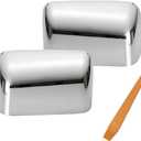 Directly Replacement Mirror Cover Cap Compatible with 2008-2016 Ford F250 F350 Super Duty Towing Mirror Chrome