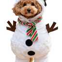 IOICYBF Pet Costume for Small Dogs Cats,Halloween Hoodies Winter Puppy Coat Outfits Funny Pajamas Clothes for Christmas Party,Snowman M