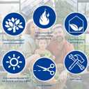 Hotop 3 Pcs Polycarbonate Greenhouse Panels Double Layer Polycarbonate Panels Waterproof UV Protected Sheet Corrugated Plastic Roof Greenhouse Replacement Cover (4' X 2' X 0.32")