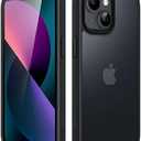 JETech Matte Case for iPhone 13 6.1-Inch, Shockproof Military Grade Drop Protection, Frosted Translucent Back Phone Cover, Anti-Fingerprint (Black)