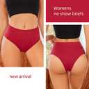 5 Pack Soft Full Briefs Mid Waist Underwear For Women Breathable Tagless Ladies Full Coverage Panties Cheeky Briefs (Large-X-Large, Multicolour)