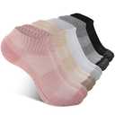 BAMBOO COOL Athletic Ankle Socks Womens Anti-Odor Socks Moisture-Wicking Running Cushioned Anti-Blister 5/6 Pairs, M