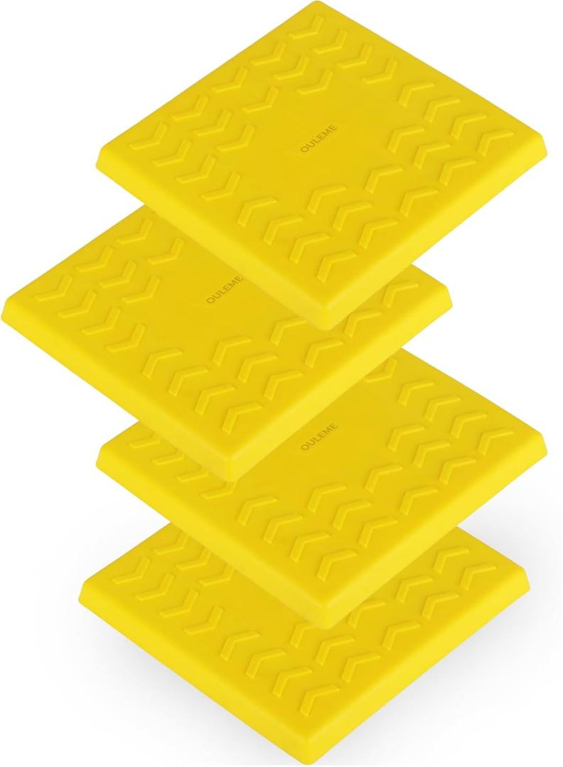 OULEME RV Leveling Block Top Cover, 4 Pack RV Jack Pad Cap, Interlocking Leveling Pad Cap for Camper Travel Trailer