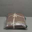 JIYUAN 100% Washed Cotton Duvet Cover Set 3 Pieces King, 1 Duvet Cover 104x90 Inches(Comforter Not Included) and 2 Pillowcases,Linen Feel Bedding Set Comfy and Breathable,Light Brown