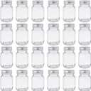 U Pack 2oz Mason Jar with Silver Lid for Honey Jam Spice Pack of 24 Sets