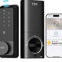 Smart Door Lock with Apple Home Key, Fingerprint Keyless Entry Door Lock Safety Keypad Deadbolt with Code, Built-in Wi-Fi, IP65, Supports Apple Homekit, Alexa, Google for Front Door or Back