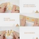 Initlove Wide Stretchy Belt for Women Waist Elastic Waistband for Dresses (Fat Waist 26"-28", Bling Beige Band Gold Buckle)