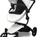 Anivia Luxury Baby Doll Stroller for 18" & 20" Girl Dolls - Doll Stroller with Folding Canopy, Mute Wheels and 2 Storage Baskets, Easy to Assemble