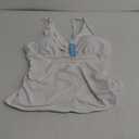 Yonique Women's Tankini Top Only Tummy Control Bathing Suit Top Ruffle Swimsuit Top V Neck Swim Tank Top No Bottom XXL