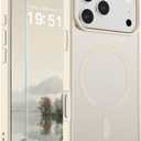 SUPFINE Magnetic for iPhone 17 Pro Max Case (Compatible with MagSafe)(Military Grade Drop Protection) Translucent Matte Shockproof with Anti-Fingerprint Phone Cover,Antique White