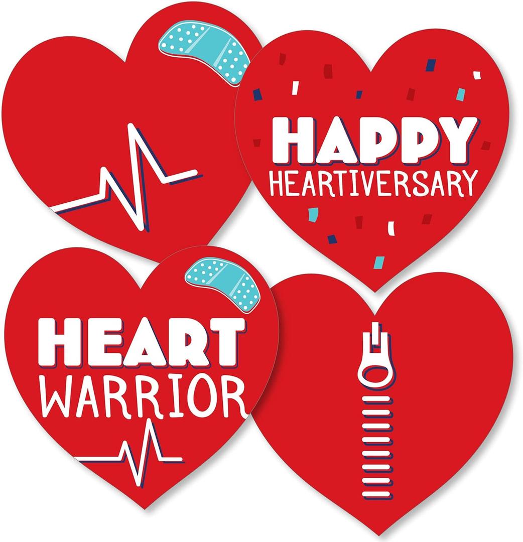 Big Dot of Happiness Happy Heartiversary - Hearts Decorations DIY CHD Awareness Essentials - Set of 20