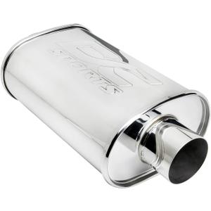 DC Sports Oval Muffler 3" to 3" DCMU-300-ST Black