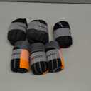 AKOENY Men's Athletic Cushioned Quarter Socks (6 Pairs) (9-12, Black/Graphite Grey)