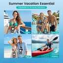 Niveaya Floating Waterproof Phone Pouch, IP68 Waterproof Phone Case with Lanyard for iPhone 17 16 15 Pro Max, Galaxy S25 24 Ultra, Cellphone Dry Bag Beach Cruise Essentials(up to 8.5"-2 Pack)