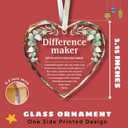 Thank You Gifts - Appreciation Gifts for Women, Boss, Coworker, Teacher, Nurse, Employee - Inspirational Farewell Goodbye Going Away Glass Thank You Ornament 2025