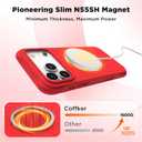 for iPhone 17 Pro Case, Compatible with MagSafe, Screen Protector +[Integrated Silicone Camera Control Button], Shockproof Protective Magnetic Case for iPhone 17 Pro 6.3", Red