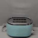 Mueller Retro Toaster 2 Slice with 7 Browning Levels and 3 Functions: Reheat, Defrost & Cancel, Stainless Steel Features, Removable Crumb Tray, Under Base Cord Storage, Turquoise