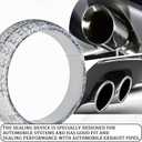 3 x ID 60mm Exhaust Manifold Gasket for Car, High Grade Graphite Construction Exhaust Flange Donut Gasket Seal Muffler Gasket to Prevent Leaking Between Exhaust Manifold and Exhaust Pipe