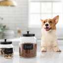 Hyperspace Clear Glass Kitchen Canister Set, Cookie Jar, Food Storage Container, Bathroom Jar with Metal Airtight Lid (Black)