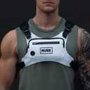 MVRK Water Resistant Running Vest Chest Pack, Phone Holder for Running, Lightweight Training Pack with Reflective Detail