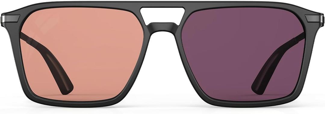 Goiteia FL-Rose Migraine Glasses Photosensitivity Glasses, Indoor & Outdoor Glasses for light Sensitivity/Photophobia,UV 400 Protection,Spring Hinges for Better Comfort