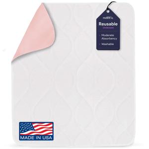 Incontinence Bed Pads Washable - Reusable Waterproof Bed Pads - Soft and Leak Proof Chucks - Moderate Absorbent Pee Pads for Adults - Withstands Extensive Washing - 34" x 36" - 1 Pack LPNPMGM8933034