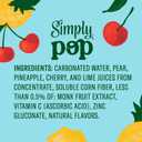 Simply POP Prebiotic Soda Fruit Punch Cans, 12 fl oz, 12 Pack (EXP 06/01/26)