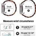 MAIRUI Resin Stretchy Watch Band Compatible with Apple Watch 38/40/41/42/44/45/49mm Elastic Bracelet Strap Dressy Slim Wristband Women Men for iWatch Series Ultra/SE/9/8/7/6/5/4/3/2/1