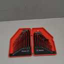 EFFICERE 30-Piece Premium Hex Key Allen Wrench Set, SAE and Metric Assortment, L Shape, Chrome Vanadium Steel, Precise and Chamfered Tips | SAE 0.028-3/8 inch, Metric 0.7-10 mm | In Storage Case