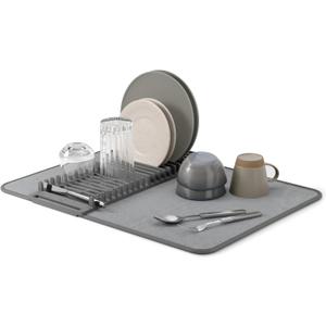 Umbra 330720-149 UDRY Drying Rack and Microfiber Dish Mat, 24 x 18 Charcoal