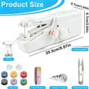 Handheld Sewing Machine,Mini Electric Hand-held Cordless Portable Sewing Machine for Beginners,Easy to Use and Fast Stitch Suitable for DIY,Clothes,Home,Travel (Off White)