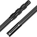 Carbon Fiber Pool Pole - Professional 12 Foot Telescopic Pool Cleaning Pole, Pool Skimmer Net Pole, Telescoping Swimming Pool Poles Heavy Duty 12FT