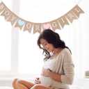 Boy or Girl Burlap Banner - Rustic Gender Reveal Banner, Baby Shower Decorations