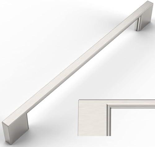 Amerdeco 15 Pack Brushed Satin Nickel Cabinet Pulls 7.5 Inch(192MM) Hole Centers Kitchen Cabinet Handles Cabinet Hardware Kitchen Handles for Cabinets Cupboard Handles Drawer Pulls ZH0060