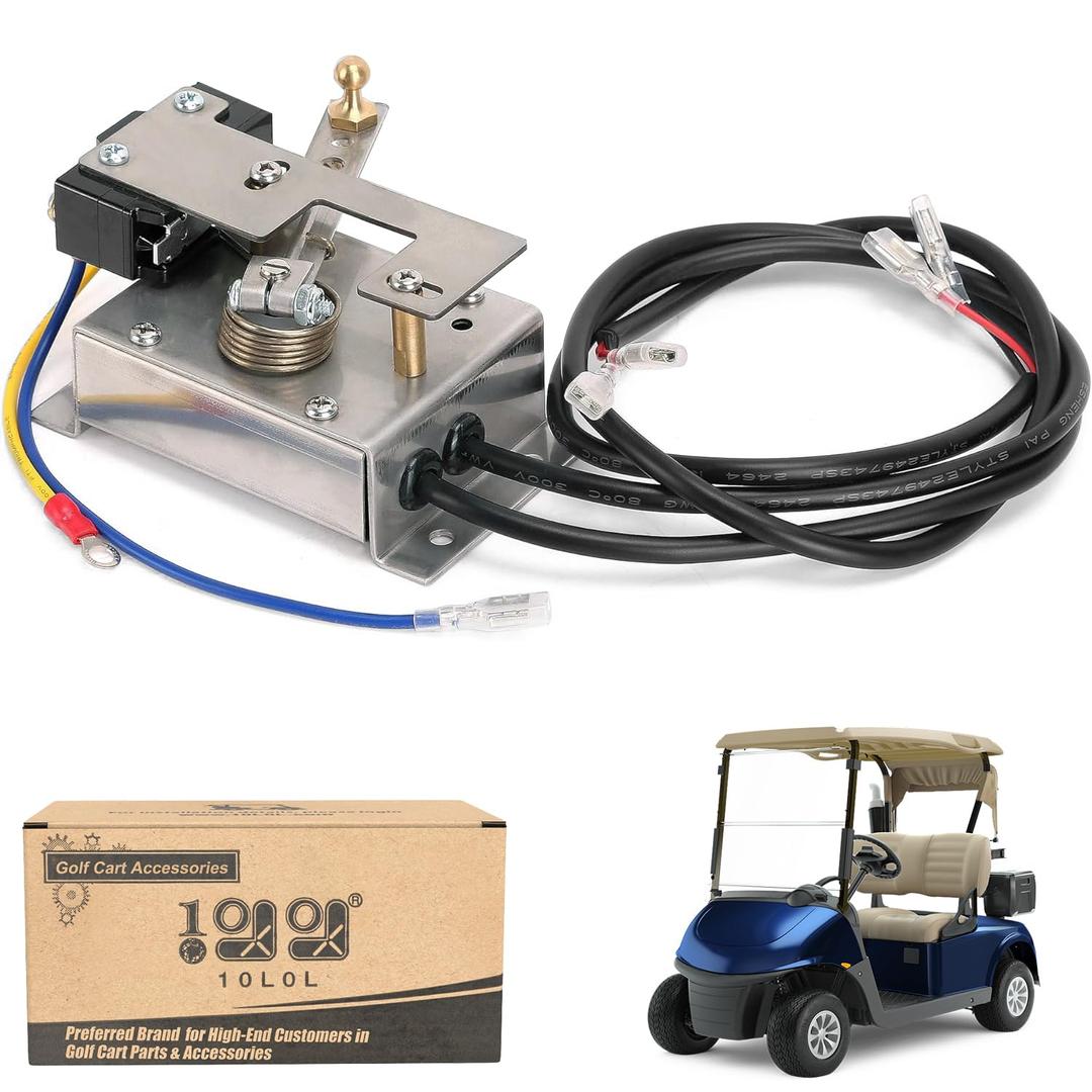 10L0L Golf Cart Potentiometer w/Micro Switch for EZGO Marathon 1989-1994 Electric, OEM# 25267G2 25399G1 27094G01, Use on Upgrade Resistor Control to Curtis Controller