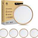 7 Inch LED Ceiling Light - Dimmable 2700K/3000K/3500K/4000K/5000K Selectable LED Ceiling Lights, Ultra Slim 0.67 Inch Round Flat Ceiling Lamps for Bathroom Basement, 7 Inch 4Pack Gold