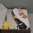 Blissful Diary Baby Play Gym & Activity Mat, 5 Developmental Zones Wooden Tummy Time Mat with 5 Detachable Sensory Toys for Motor Skills & Sensory Development, Baby Essentials Shower Gift, Pink Flower