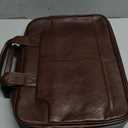 Augus Leather 16" Laptop Briefcase for Men Shoulder BagTravel Messenger Duffle Bags handbag Waterproof Brown With YKK Zipper