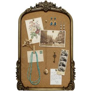 Cork Bulletin Board for Walls, 18"x26.7" Large Wood Framed Pin Board, Vintage Picture Photo Pinboard, Vision Prayer Board for Home Office Room Decor