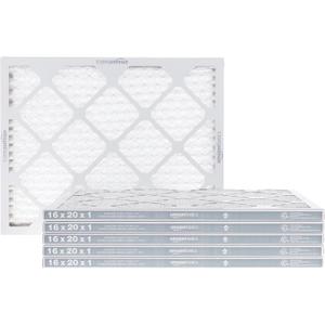 Amazon Basics 16x20x1 Air Filter 6-Pack, MERV 8 AC Furnace Filters, Allergen Control , Removes Dust, Lint and Pollen, Electrostatic (Actual Size: 15.75" x 19.75" x 0.75")