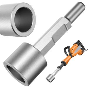 Ground Rod Driver & T-Post Driver, 65A Shank 1-3/16" Hex Jackhammer Attachment for Demolition Hammer, Heavy-Duty Fence Post Driver for Vevor Jackhammer, Rebar & Grounding Rod Driver