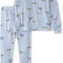 Carter's Baby Girls' Purelysoft Long-sleeve 2-piece Pajamas (Blue Vintage Plane)