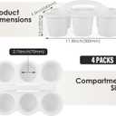 4 pack Classroom Caddy for School,Cup Caddy For Drink | 6 Cups Plastic Pencil Holder,Art Supply Caddy Organizer With Handle,White